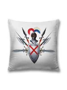 Наволочка JoyArty декоративная "Оружейный герб" на молнии, 45x45 см