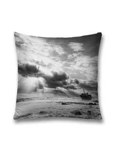 Наволочка JoyArty декоративная "Корабль призрак" на молнии, 45x45 см