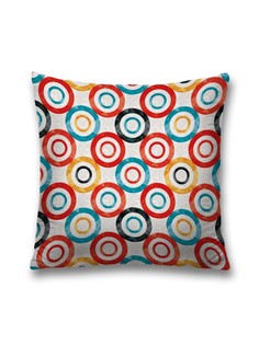 Наволочка JoyArty декоративная "Узоры с кругами" на молнии, 45x45 см