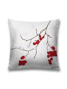 Наволочка JoyArty декоративная "Безлиственная рябина" на молнии, 45x45 см