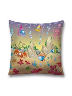 Наволочка JoyArty декоративная "Морское удивление" на молнии, 45x45 см