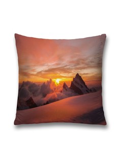 Наволочка JoyArty декоративная "Снежный закат" на молнии, 45x45 см