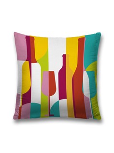 Наволочка JoyArty декоративная "Винная абстракция" на молнии, 45x45 см