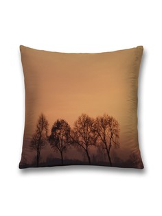 Наволочка JoyArty декоративная "Деревья на закате" на молнии, 45x45 см
