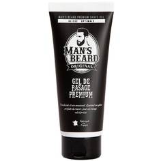 Гель MANS BEARD для бритья увлажняющий, для четких контуров, с Алоэ и Гамамелисом, 75 мл.