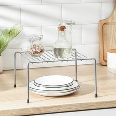 Полка для шкафа, для кухни, хром, 25.5x22x13 см Вселенная Порядка