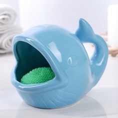Подставка для губки «Whale», голубой, 14 х 11 х 11 см Вселенная Порядка