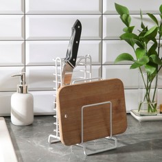 Подставка для ножей и разделочных досок, белый, 15 x 10,5 x 23 см Вселенная Порядка