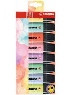 Набор маркеров-текстовыделителей STABILO BOSS ORIGINAL pastel 8цв, в пластиковом футляре
