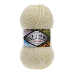 Пряжа ALIZE BURCUM KLASIK 100гр. 210м (100% Aкрил) (1 кремовый)