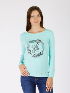 Лонгслив женский DAIROS GD69300879 бирюзовый L