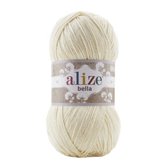 Пряжа ALIZE Bella 100 100гр. 360м.(100% хлопок) (1 молочный)