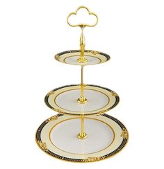 Этажерка 3-х ярусная Leander Сабина Фрукты на зелёной ленте 159012