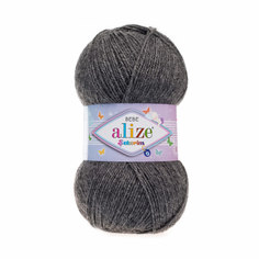 Пряжа ALIZE SEKERIM BEBE 100гр. 320м (100% акрил) (196 угольно - серый меланж)
