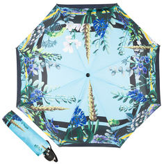 Зонт складной женский автоматический FERRE MILANO 6002-OC голубой
