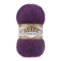 Пряжа ALIZE Angora Gold 100гр. 550м (80%акр, 20%шерсть) ТУ (111 т.лиловый)