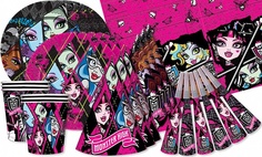 Набор одноразовой посуды Monster High 24 предмета No Brand