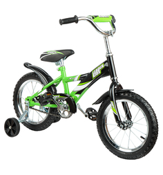 Двухколесный велосипед Leader Kids G14BD622, зеленый/черный