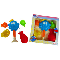 Игровой набор для ванны Simba Осьминог, 20 см синий/красный