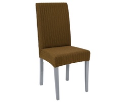 Чехол на стул без оборки Venera, шоколадный, 1 предмет