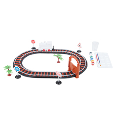Игровой набор Игруша Железная дорога Серебрянный путь с воротами Yako Toys