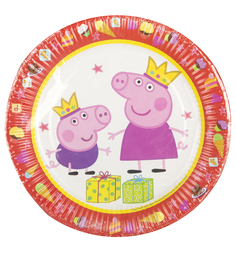 Набор одноразовой посуды Peppa Pig Пеппа-принцесса 23 см 6 шт