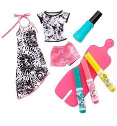 Игровой набор Barbie Игра с модой Одежда с раскраской, в ассорт.