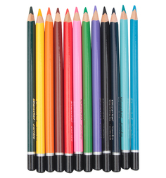 Карандаши цветные Silwerhof Джинсовая коллекция Jumbo 12 цв трехгран.