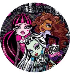 Набор бумажных тарелок Monster High Страшно красивые 10 штук