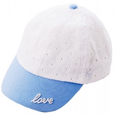 Бейсболка Чудо-кроха белый/голубой BC-533