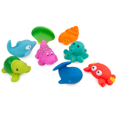 Игровой набор для ванной Игруша Морские животные зеленый/синий/розовый