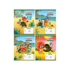 Тетрадь школьная А5 12л линейка Союзмультфильм Львенок и черепаха, в ассорт.