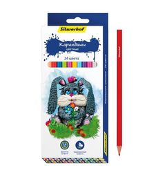 Карандаши цветные Silwerhof Народная коллекция 24 цв. шестигран.