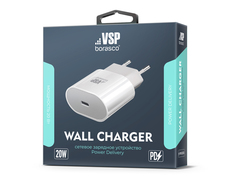 Сетевое зарядное устройство BoraSCO PD 20W, белый (50634)