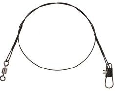 Поводок Mikado X-Plode стальной (2 шт.) с карабином и вертлюгом 15 кг / 25 см. уп.=2 шт.