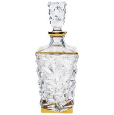 Графин для виски 900 мл Bohemia Jihlava "Glacier С золотом" хрусталь Йиглава 069110