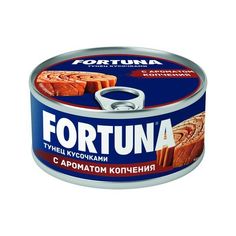 Тунец Fortuna кусочки с ароматом копчения в масле 185 г Фортуна