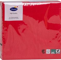 Салфетки Duni бумажные трехслойные 33 см х 33 см красные