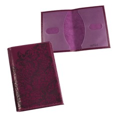 Обложка для паспорта женская Befler Гипюр фиолетовая