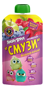 Смузи Angry Birds Ягодный взрыв 90 г