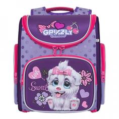 Школьный ранец Grizzly для девочки, фиолетовый/лаванда