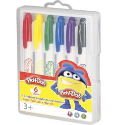 Мелки гелевые Play-Doh в чемоданчике 6 шт.