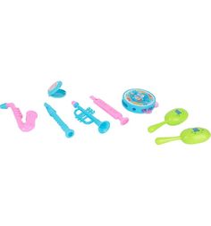 Набор музыкальных инструментов S+S Toys Бубен, саксофон, дудочки, маракасы, труба трещетка