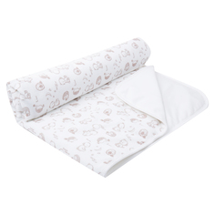 Покрывало Зайка Моя Ёжик с мишкой 80 х 100 см, белый