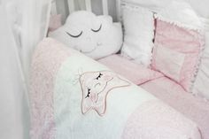 Комплект постельного белья By Twinz Звездочка, розовый/белый