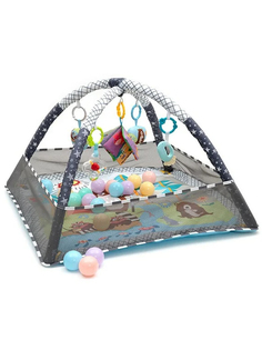 Детский развивающий коврик, серый, квадратный 80х80 D00387 URM