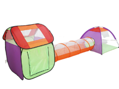 Игровая палатка из 3-х предметов с тоннелем и манежем, цвет зеленый Nuobi