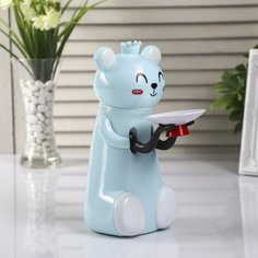 Копилка пластик для монет "Мишка-зубастик" 2АА музыка 21,5х15х9,5 см Sima-Land