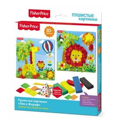 Масса для лепки Fisher-Price Пушистые картинки Лев и жираф
