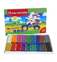Набор пластилина мягкий Hatber Ушастики желтый KPn_18880
